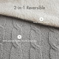 thumbnail image 5 of 2 Pieces Twin Cable Knit Chenille Comforter Set,Gray, 5 of 19