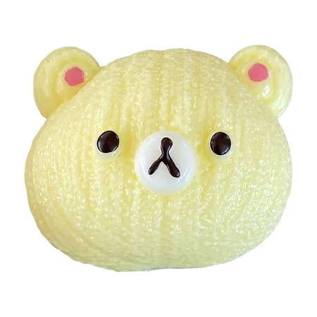Oioii Cute Soft Stress Relief Squishy Toys for and Adults Fidget Pinch Toys for Party Favors Family Games and Anxiety Relief Big Size for Better Hand Feeling Yellow
