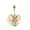 Gold IP, variant on Belly Button Ring with Elephant Design 14G Surgical Steel
