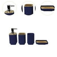 thumbnail image 6 of Fiocias 4 Pieces Bathroom Accessories Set Modern Decorative Home Drain Soap Dish Stylish Dark Blue, 6 of 9