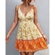 thumbnail image 3 of Vestido con cuello en V con estampado floral cómodo vestido con correa con estampado floral Patrón casual Empalme Dobladillo suelto para ir de compras para la fiesta para la Crtynell Otros, 3 of 6