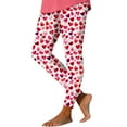 thumbnail image 3 of Feancey 90 Off Clearance Sale Valentines Day Women's Leggings Workout High Waisted Yoga Tights Novelty Heart Print Stretchy Tummy Control Running Pants Spring Trendy Clothes Multicolor M, 3 of 5