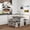 White and Gray, variant on IDEK Breakfast Nook Table Set for Kitchen - Space Saving L Shaped Corner Dining Table Set with Bench Seating for Dining Room Apartment, White and Gray