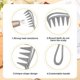 thumbnail image 3 of 3 Pices De Peigne Dents Larges (noir, Argent, Jaune), Grand Peigne Dents Larges Peigne Cheveux Boucls Dents De Requin Barbier Cheveux Boucls V, 3 of 5