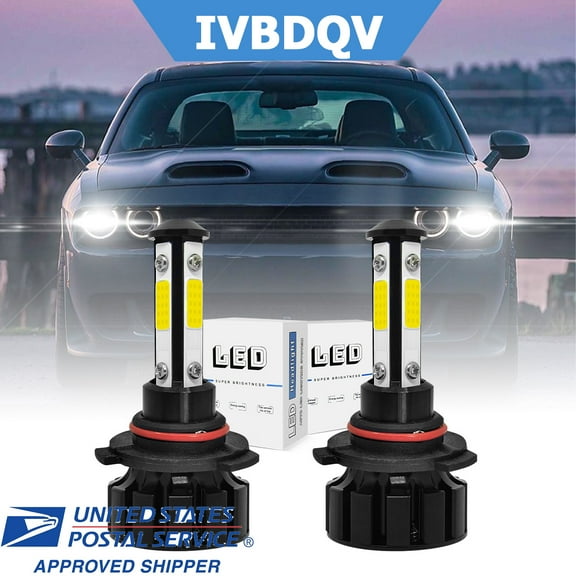 IVBDQV 9012 LED Headlight High/Low Beam 2x Bulbs Kit for Chrysler 200 2011-2015