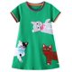 thumbnail image 1 of Vestido Hongshilian para niñas pequeñas, algodón, verano, 7T, gatito, 1 of 7