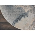 thumbnail image 6 of Nourison Maxell Contemporary Abstract Grey 3'10" x ROUND Area Rug, Plush, Bedroom, Kitchen, Living Room, (4' Round), 6 of 8