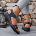thumbnail image 5 of HTHLVMD Lightweight Outdoor Beach Sandals, 2026 Summer Orthopedic Sandal Diabetic Walking, Women's Summer Fisherman Sandals, Adjustable Ankle Strap Open-Toe, Dark Blue 5.5, 5 of 7