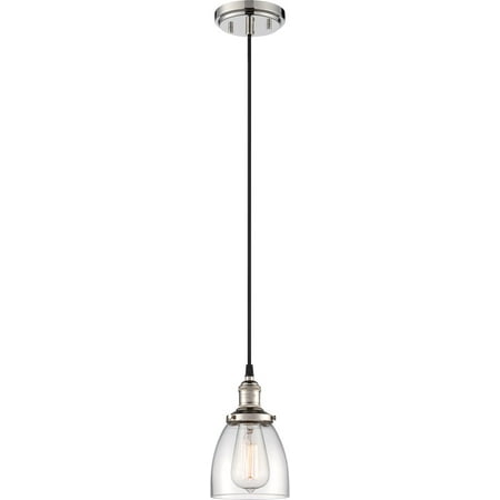 

Pendants 1 Light With Polished Nickel Finish Metal E12 Incandescent 5 inch 100 Watts