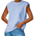 thumbnail image 5 of AherBiu Tank Tops for Women Sleeveless Crewneck Top Tees Comfy Soft Summer Casual Loose Camisole Tshirts, 5 of 9