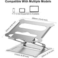 thumbnail image 2 of Support pour Ordinateur Portable Multi-Angle avec Évent de Chaleur, Support Réglable en Aluminium Compatible avec Ordinateur Portable (11-17 Pouces) MacBook Pro / Air, Dell, Lenovo, Samsung, Huawei MateBook, 2 of 7