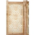 thumbnail image 2 of Legacy Decor 3 Panels Room Divider Rustic Wood w/ Decorative Cutout, Natural Color, Freestanding, 2 of 4