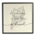 thumbnail image 2 of Stupell Industries Love & Beach Typography Phrase Seashell Motif Framed Wall Art, 17 x 17, Design by Daphne Polselli, 2 of 5