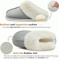 thumbnail image 5 of Evlmd Fuzzy House Slippers for Women, Memory Foam Fluffy Soft Warm Slip On House Slippers, Anti-Skid Cozy Plush for Indoor Outdoor, 5 of 7