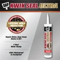 thumbnail image 3 of (12 pack) DAP Kwik Seal Ultra 10.1 oz White Kitchen and Bath Siliconized Latex Sealant Caulk, 3 of 10