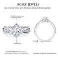 thumbnail image 5 of Rosec Jewels Vintage Style Moissanite Solitaire Engagement Ring - 1 Carat - Pear Shape Moissanite Ring - D-VS1 Grade, 925 Sterling Silver, US 4.00, 5 of 8