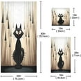 thumbnail image 3 of Cute Black Cat Bath Towels Absorbent Bath Towels Set Soft Towel Set for Home Hotel Decor Gym Swim, 3 Piece Wash cloth, 3 of 7