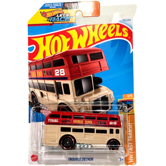 Hot Wheels Trouble Decker Hw Fast Transit Play Vehicles