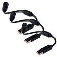 thumbnail image 2 of 3-Pack Black ABS Xbox 360 Controller USB Conversion Cables (26cm) - Compatible with Guitar & Battery Controllers, PC-Driver Connectivity, Protective Design for Gaming System Accessories, 2 of 5