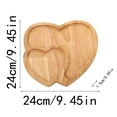 thumbnail image 4 of Double Heart Shaped Serving Tray Valentine's Day Mother's Day Wooden Serving Platter Cheese Charcuterie Board Dessert Candy Plate for Wedding Party, 4 of 7