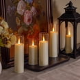 thumbnail image 2 of Yeelida Acrylic Flameless Flickering Candles with Remote Control and Timer, Battery Operated LED Fake 2.2" x 5",6",7",8",8" Plastic Pillar, 2 of 6