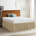 Subrtex Bed Skirt WrapAround Dust Ruffle Elastic 16 Inch Bed Cover