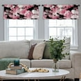 thumbnail image 4 of LALILO Kitchen Curtain Valance Wild Tropical Digital Artwork Rod Pocket Window Curtain 52"x 18" Set of 2, 4 of 5