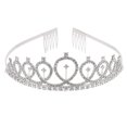 thumbnail image 1 of Weiweiguan Exquisite Women Crown Wedding Crown Headdress Rhinestone Bride Tiara Decor, 1 of 6