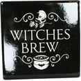 thumbnail image 3 of Ebros Witches Brew Rose Skull Cauldron Cork Backed Ceramic Coasters Set of 4, 3 of 5