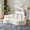 White, variant on Christopher Knight Home 90" Curved Boucle Sofa with Pillows, Modern 3-Seat Upholstered Couch, Forest Green