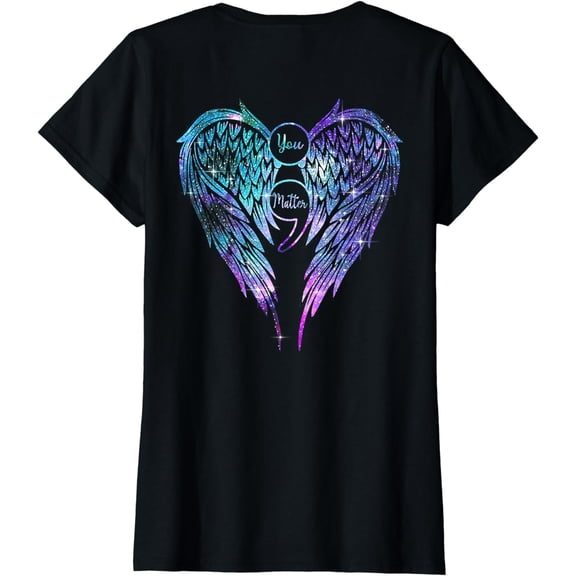 You Matter Wings Suicide Prevention Awareness (on back) T-Shirt