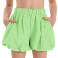 thumbnail image 2 of AUNVITO Girls 3-12 Years Solid Color Elastic Waist Tiered Ruffle Bubble Skirt, 2 of 9