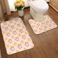 thumbnail image 2 of Yiaed Watercolor Gnomes Print Bathroom Mat Set 2 Pieces Mat Anti-Skid Pad Ultra Soft and Absorbent Bathroom Bath Mat Contour Bath Rugs for Toilet Base, 2 of 6