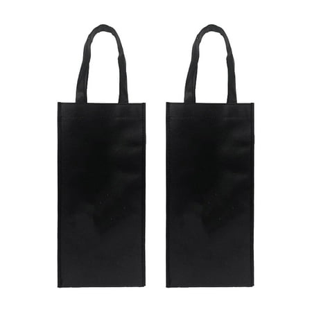 

2pcs Gift Pouch Large Capacity Foldable Portable Bottle Carrier Solid Wine Bag