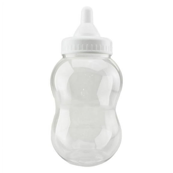 Jumbo Milk Bottle Baby Shower Container, 15-inch - White