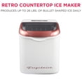 thumbnail image 4 of Frigidaire 26 Lbs. Retro Countertop Ice Maker, Bullet Shaped Ice, White/Rose Gold, 4 of 11
