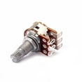 thumbnail image 6 of ORDDIART 1Set Mn50k Split Shaft Audio Taper Potentiometer Dual Pot Metal Guitar Volume Control 0.9x1.1x0.7 Inch, 6 of 8