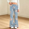 thumbnail image 5 of Avtoify Girls Pants Kids Girls Print Soft Elasticity Casual Flared Trousers Pants, 5 of 9