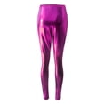 thumbnail image 4 of Ramiter Shiny Pants Women's Faux Leather Leggings Pants PU Elastic Shaping Hip Push Up Black Sexy Stretchy High Waisted Tights Hot Pink,S, 4 of 4