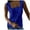 Blue, variant on HBFAGFB Womens Tank Tops Spring and Summer Square Neck Sleeveless Shirts Versatile Blouse White Size XXL