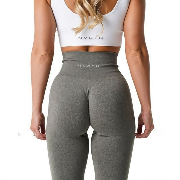 NVGTN Burnt Orange Speckled Seamless Leggings for Women High Waist