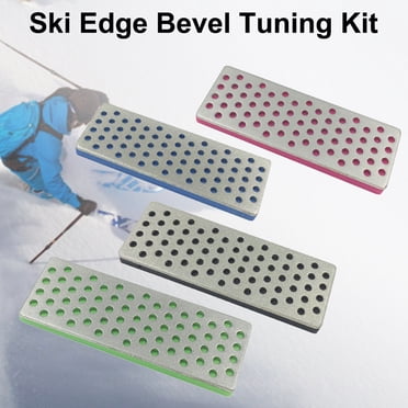 Snowboard & Ski Edge Tuning Kit - Bevel Tool With Diamond Files & Gummi Stone For Edge Sharpening