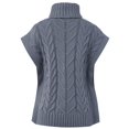 thumbnail image 3 of FashionMille Women Oversized Regular Fit Cable Knitted Vest Sweater High Neck Pullover Top, 3 of 5