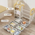 thumbnail image 5 of Kids 4-Tier Bookshelf & Toy Organizer - 8 Removable Bins (Study Room, Bedroom, Classroom), 5 of 7