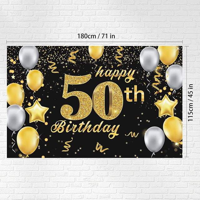 Decoración de cumpleaños de 50 años - Decoración de cumpleaños de 50 hombres y mujeres