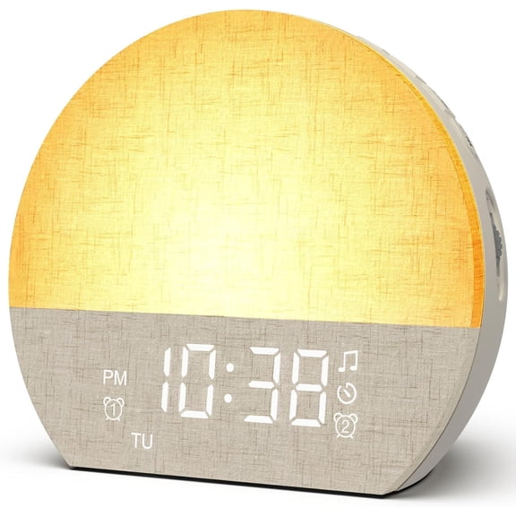 Sunrise Alarm Clock Sound Machine with Dual Alarm for Heavy Sleepers