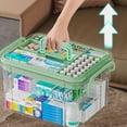 thumbnail image 2 of Zeiwohndc Plastic Medicine Storage Box with Handle Multipurpose Box Household, 2 of 8