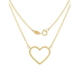 thumbnail image 1 of Gargantilla Dama Corazon Contorno Liso Oro Sólido 10k amarillo 00, 1 of 3