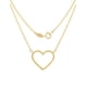 thumbnail image 1 of Gargantilla Dama Corazon Contorno Liso Oro Sólido 10k amarillo 00, 1 of 3