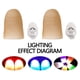 thumbnail image 3 of Anillos de luz LED para adultos | 1 par de juguetes Fun Party Favor Glow | Material de vinilo | Regalos novedosos de parodia | 4.5 x 3cm Tamaño | Accesorios de iluminación intermitente, 3 of 7